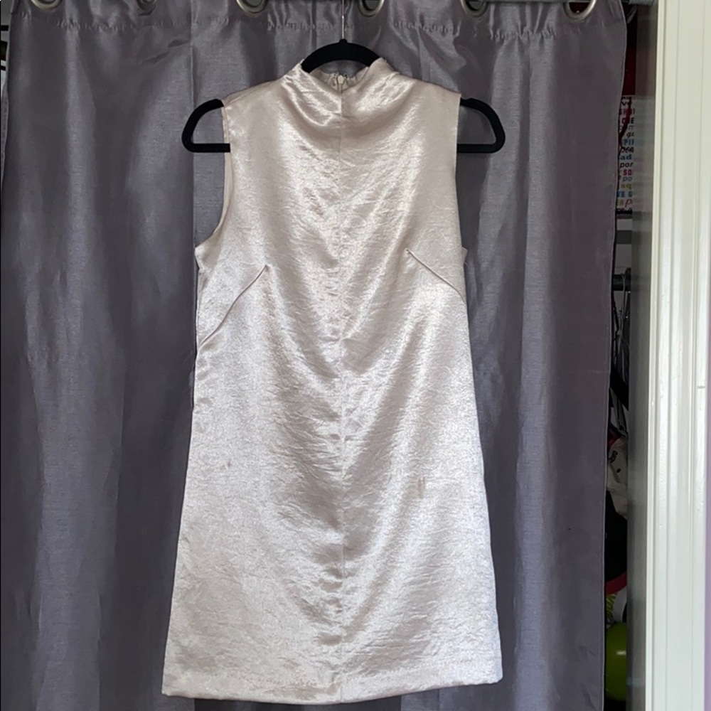 Champagne zip up dress